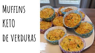 MUFFINS de VERDURAS KETO  SUPER FACILES Y RAPIDO [upl. by Nwonknu853]