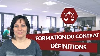 La formation du contrat  définitions  STMG Droit  digiSchool [upl. by Arquit]