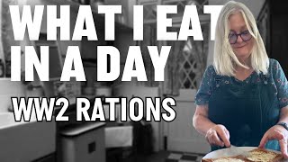 What I Eat in a Day Living on WW2 Rations Brown Betty Irish Potato Cakes  Calories Vlogtober [upl. by Jenness283]