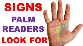 Signs Palm Readers Look For  Overview for Reading Palm Lines [upl. by Enyehc]