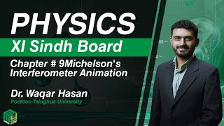 Michelsons Interferometer Animation  Sindh Board  Dr Waqar  My Inter Academy [upl. by Garling292]