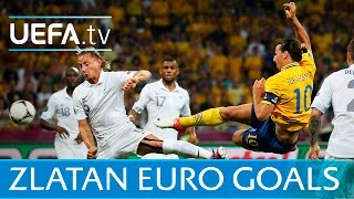 Zlatan Ibrahimović Watch all of his EURO goals [upl. by Oralle897]