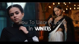 How To Wear A Saree In Winters  One Saree 6 Ways  Komal Pandey [upl. by Bruning]