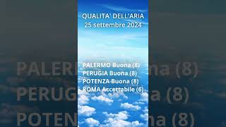 25 settembre 2024 Qualita dellaria in Italia Short [upl. by Nwahsuq]