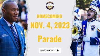 Homecoming Parade  PVAMU Marching Storm  2023 [upl. by Nevsa]