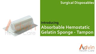 Absorbable Hemostatic Gelatin Sponge Tampon [upl. by Arahsat]