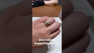 BOUCHERON  serpent bohème ring  jewelry try on [upl. by Michella]