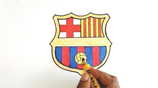 How to Draw the FC Barcelona Logo [upl. by Fronnia786]