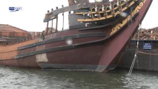 Hoeben Metalen in Kampen sloopt replica VOCschip [upl. by Haimehen880]