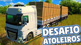 DAF XF 530 NO 9 EIXOS ATOLEIRO SAINDO DA FAZENDA  ETS2 MODS BR [upl. by Alyhs]