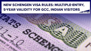 New Schengen visa rules Multipleentry permits 5year validity for GCC Indian visitors [upl. by Yuht18]