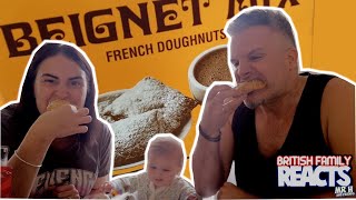 Brits Try BEIGNETS Cracker Barrel appetiser for the first time 🍩 ☕ [upl. by Deborath]