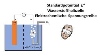 Elektrochemische Spannungsreihe  Standardpotential  Wasserstoffhalbzelle [upl. by Monarski]