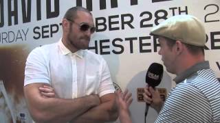 DAVID HAYE DOESNT FRIGHTEN ME ONE BIT I AM GONNA GET STUCK INTO HIM  TYSON FURY INTERVIEW [upl. by Heintz]