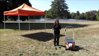 STIHL TOUR 2019 Mélissa présente le nouveau scarificateur à batterie RLA 240 pour jardinier amateur [upl. by Eirhtug]