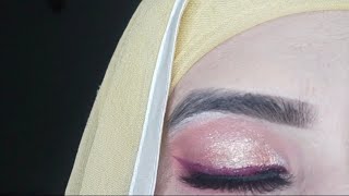 Soft glame eye makeup tutorial  coloured eyeliner [upl. by Haldis]