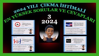 2024 Eylül Ehliyet Sınav Soru Ve Cevapları Çıkmış Ve Çıkma İhtimali Yüksek Soru Ve Cevaplar [upl. by Ahseiyn]