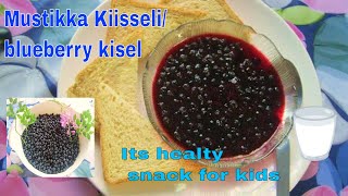 Mustikka kiisseli blueberry kisel How to cook blueberry kisel [upl. by Ribaj]