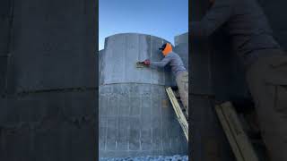 Rasping a Radius Wall construction alternativebuild energyefficient greenbuilding timelapse [upl. by Elocim]