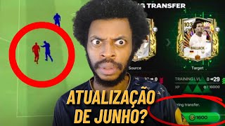 NOVA GAMEPLAY E TRANSFERÊNCIA DE TREINOS FIM DOS HACKERS O QUE ESPERAR  FC MOBILE 24 [upl. by Jonina133]