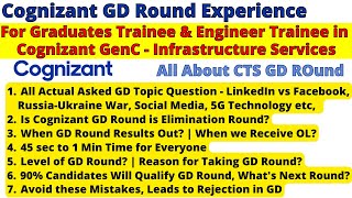 Cognizant GD Round For Graduates amp Engineer Trainee in Cognizant GenC  Infrastructure Services Role [upl. by Newbold]