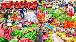 सब्जी मंडी रेवाड़ी  india ki sabzi mandi  Rewari Bazar  Rewari Market  Rewari City  Rewari [upl. by Seroled]