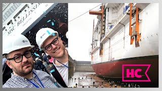 Building a Cruise Ship MSC Bellissima float out [upl. by Stanislas306]