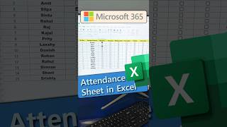 ✅ Attendance Sheet in Excel 💥Advance Trick Google Sheet shorts excel googlesheets ytviral [upl. by Jarin]