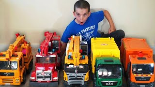 Crane Toys for Kids  Crane Truck Pretend Play  Trucks  COMPILATION  JackJackPlays [upl. by Arres868]