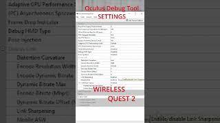 Oculus Debug Tool Best Settings Quest 2 [upl. by Airdnoed743]