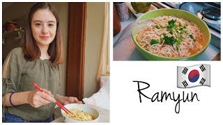 Kore usulü Ramyun 라면 Yapımı  Kore Yemeği Yapma Yarışması 2018 [upl. by Wenn]