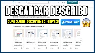 ✅ COMO DESCARGAR DOCUMENTOS PDF DE SCRIBD GRATIS LEGAL SIN REGISTRO Y DE FORMA SENCILLA 2024 [upl. by Dorella]