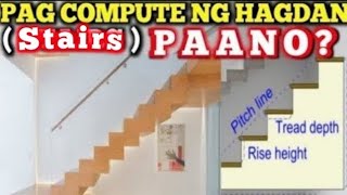 PAANO MAG DESIGN NG HAGDAN  STAIRS  RISERTREAD AT RUNSTEP BY STEP NA PAGTUTURO [upl. by Rabiah]