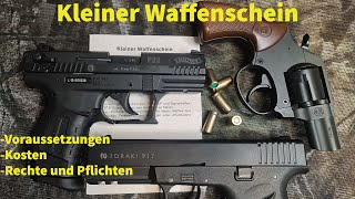 Kleiner Waffenschein Infos Beantragen Kosten Voraussetzungen zum führen von Schreckschusswaffen [upl. by Anuahsal]