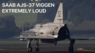 SAAB AJS37 VIGGEN EXTREMELY LOUD TAKEOFF [upl. by Benildas777]