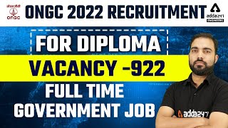 ONGC Recruitment 2022  ONGC Recruitment 2022 Apply Online  Vacancy922  Complete Information [upl. by Dnalerb]