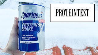 DM Sportness  Protein 90 Shakeneutraler Geschmack  EIWEISSTEST [upl. by Nolasba]