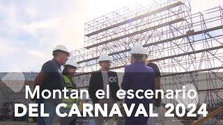 Comienza el montaje del escenario del Carnaval de Las Palmas de Gran Canaria 2024 [upl. by Aniteb]