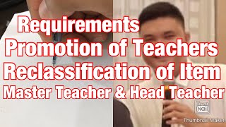 MUST SEE Reclassification for Master Teachers or Head Teachers [upl. by Tnecniv]