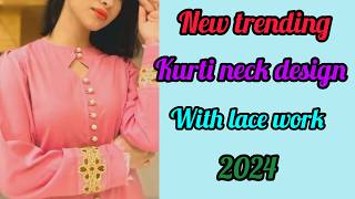 New neck design 2024Latest Neck DesignNew Neckline DesignKurti Neck DesignNew Gala Design [upl. by Saalocin]