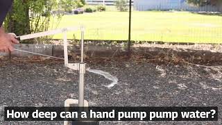 How deep can a hand pump pump water [upl. by Segroeg261]