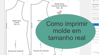 Como imprimir moldes em tamanho real [upl. by Alo]