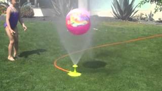 SwimWays Disney and Marvel Hover Ball Sprinkler [upl. by Llerrot]