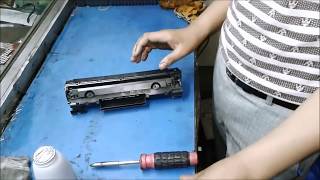 HOW TO REFILL HP CC388A 88A Toner Cartridge IN HINDI [upl. by Roxi]