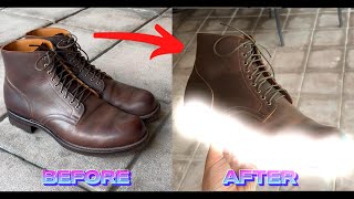 Viberg Service Boots 2040  Making my fancy Vibergs a little less fancy  DIY Edge SandingFinishing [upl. by Limaj]