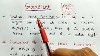 gradient of scalar point function  gradient of scalar field [upl. by Bac279]