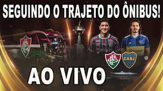 AO VIVO BOCA JUNIORS X FLUMINENSE COBERTURA ESPECIAL DO TRAJETO DO ÔNIBUS NA CHEGADA AO MARACANÃ [upl. by Samy277]