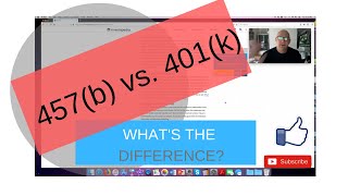 457B vs 401K WHATS THE DIFFERENCE [upl. by Ellwood]