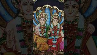 Tanjore Painting Vishnu bhagwan youtubeshorts tanjorepaintingviralvideo trendingshorts painting [upl. by Anaibaf996]