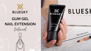 Bluesky Gum Gel Tutorial  How To Create Nail Extensions [upl. by Forbes]